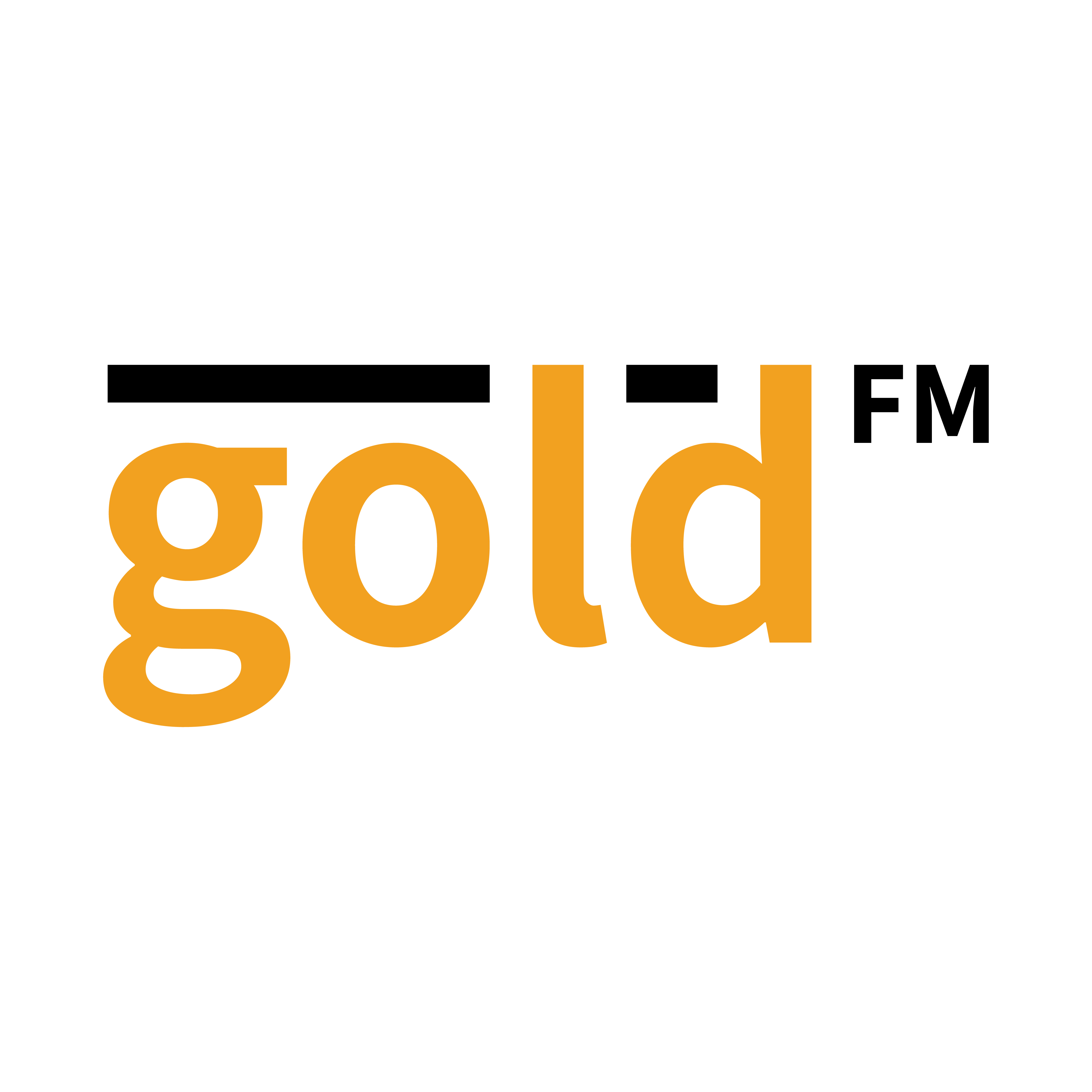 Logotipo de Gold FM, La Música de tu Vida